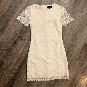 White lace overlay dress